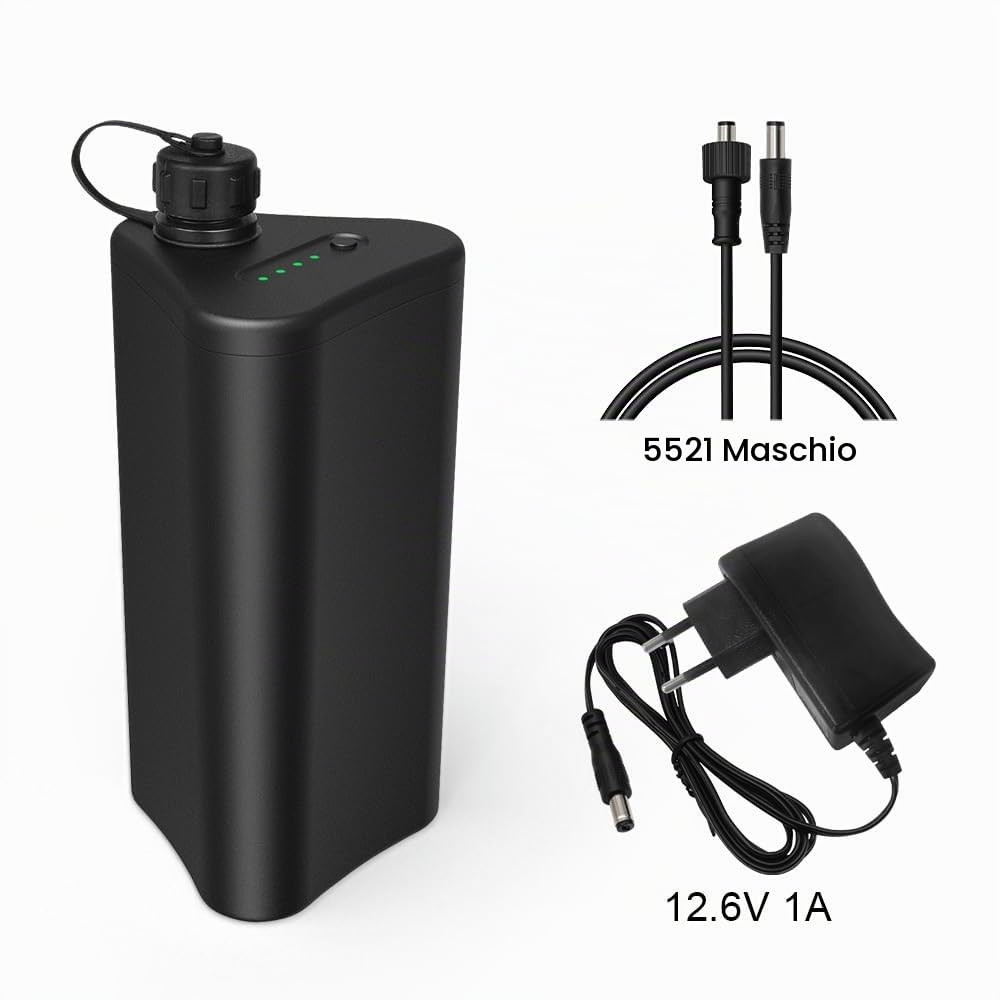AFTERTECH PACCO BATTERIA PILA IMPERMEABILE WATERPROOF 12V 3000mAh 3Ah RICARICABILE AL LITIO IP67 98x54x50mm G1D1