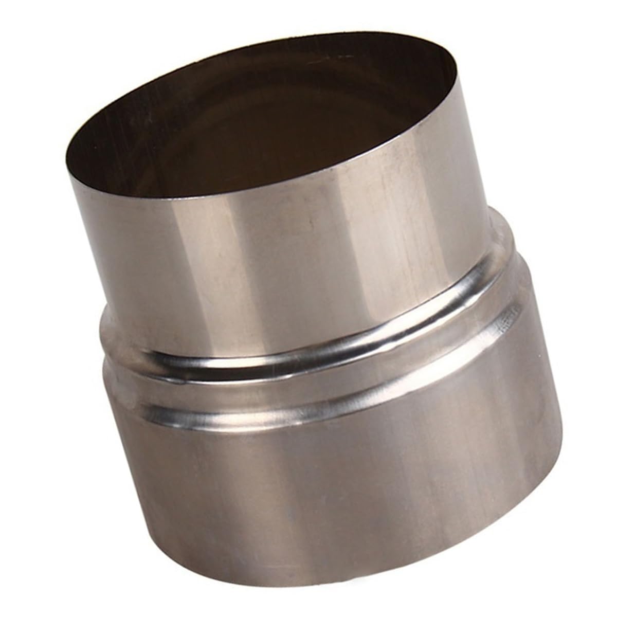 Stove Pipe Reducer Flue Connector, Stainless Steel Chimney Flue Liner Reducer Chimney Adaptor Stove Pipe for Wood Burning Stove Fireplaces 1pcs(9cm~8cm)