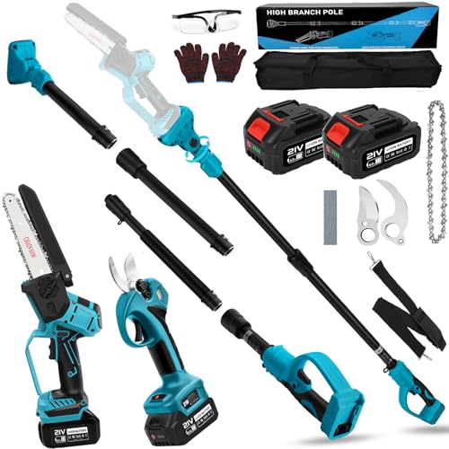 4 in 1 Akku Hochentaster 6 Zoll Mini Kettensäge mit Akku und ladegerät 45 mm Elektrische Gartenschere 2x 4000mAh Elektrische Baumschere Astschere HandKettensäge Batterie säge Teleskop Astsäge 4 in 1 Akku Hochentaster 6 Zoll Mini Kettensäge mit Akku und ladegerät 45 mm Elektrische Gartenschere 2x 4000mAh Elektrische Baumschere Astschere HandKettensäge Batterie säge Teleskop Astsäge