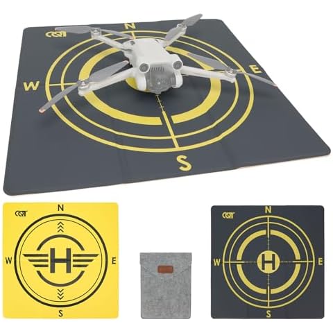 CQT Drone Landing Pad Universal Waterproof Weighted Portable Fast-Foldable Helipad Launch for DJI Mavic 3 Pro/Mini 2 SE/Air 2 2S/Mini 3 4 Pro/Mavic 2/Holy Stone/FPV/Avata/RC Quadcopters Accessories Cover