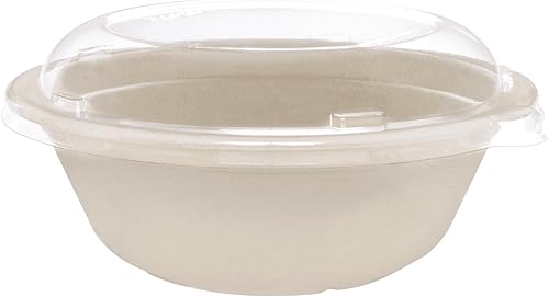 Miniatura 9 de KARAT EARTH PFAS - Tazón redondo de bagazo sin PFAS, apto para microondas y microondas, color natural, 500 unidades (24 onzas)