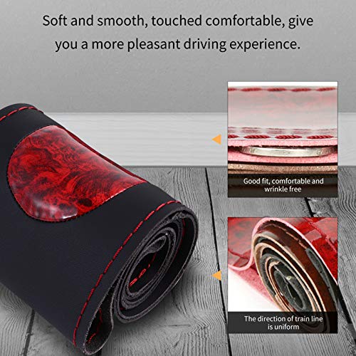 FAVOMOTO Capa Do Volante Do Carro Couro Inverno Quente Antiderrapante Caixa Do Volante Do Carro Prot