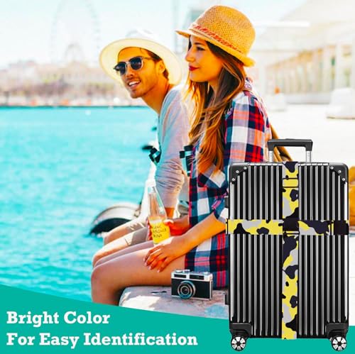 Image of Luggage Straps for Suitcases TSA Approved Easy Pack Organized Suitcase Strap, Luggage Strap, Luggage Belt Strap, Bag Straps for Luggage. Buckle Straps Travel Accessories (Camo)