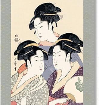 Amazon.co.jp: 浮世絵掛軸[美人画][喜多川歌麿][寛政の三美人][g2-002t