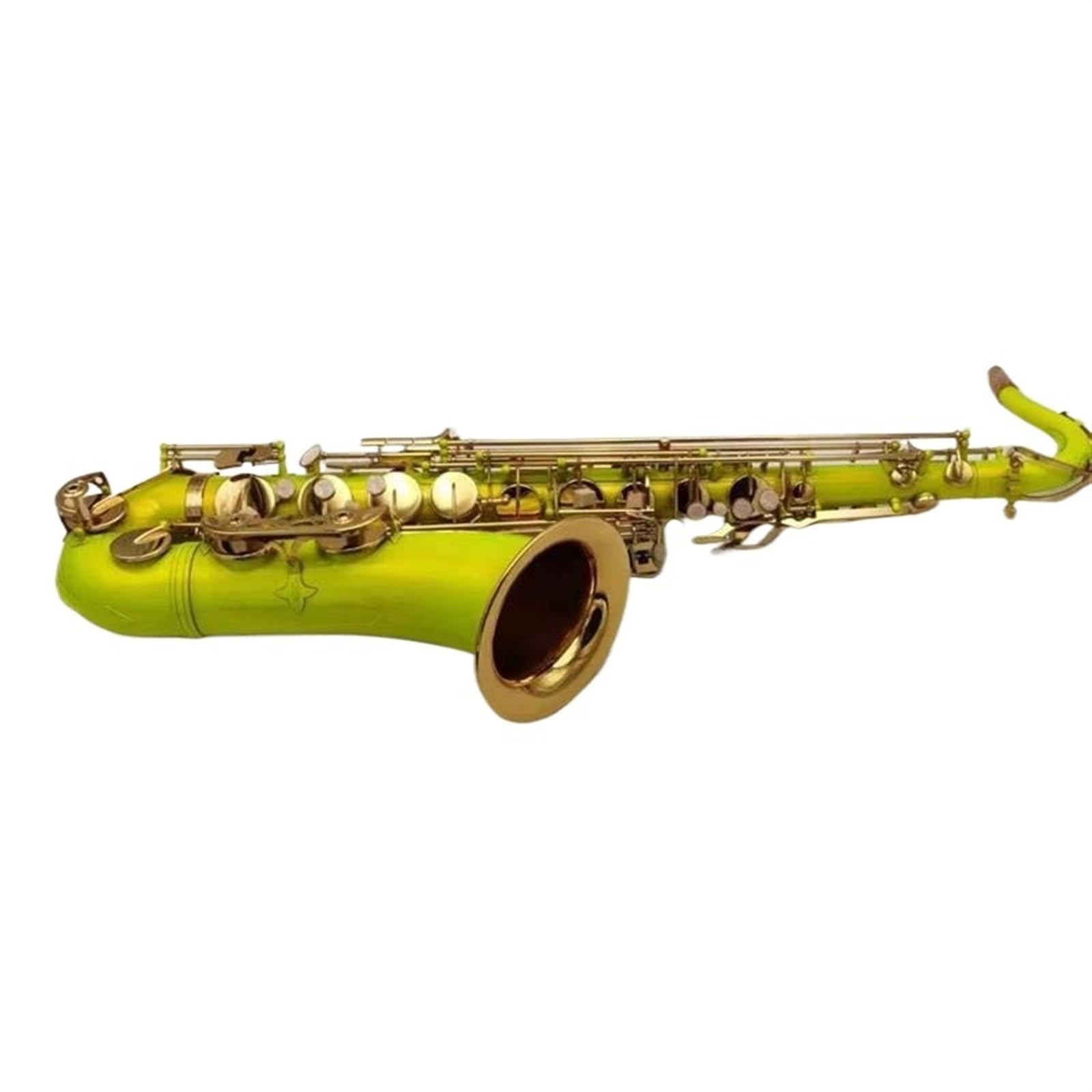 Saksofon Saksofon tenorowy złoty lakier profesjonalny saksofon tenorowy z ustnikiem na szyję stroikową (Color : Cloth bag)