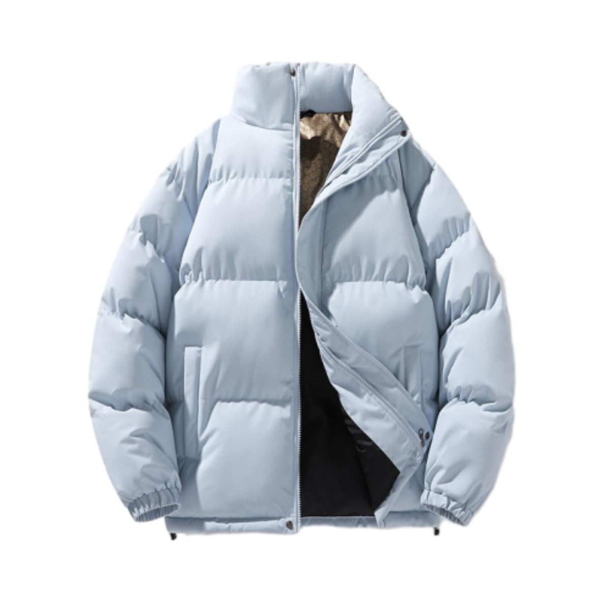 NITRY Men Long Sleeve Jacket Casual Fashion Warm Cottonjacket Comfortable Classic All-Match Coldjacket Youth Travel Trend Outdoorjacket