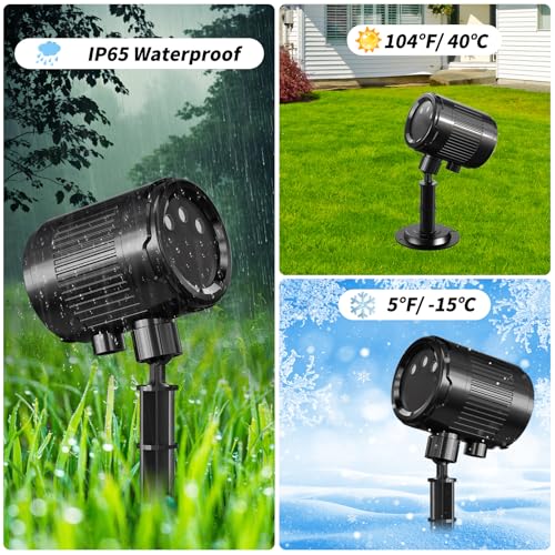 Image of Christmas Laser Projector Light Outdoor: RGB 3 Colors Firefly Moving Laser Lights, IP65 Waterproof Star Projector Lights Show Decor for Garden Yard Holiday Party, Christmas Halloween New Year Gift