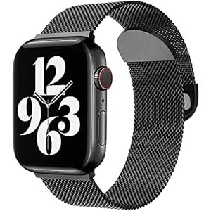 LTTWCOH Metall Armband Kompatibel mit Apple Watch Armband 38mm 40mm 42mm 44mm, Edelstahl Metall Mesh Armband mit Doppelmagnet kompatibel mit iWatch Series 7/6/SE/5/4/3/2/1