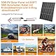 【50W Solarpanel 18V Kit】DERUXI 50 W Monokristalline Solar Panels: 50W Solar-Ladegerät Solarmodul, Eingebautem PWMs Laderegler+2 Paar SAE-Solarkabel, PV Modul-Ladeset für 12V GEL,AGM, Lithium-Batterien