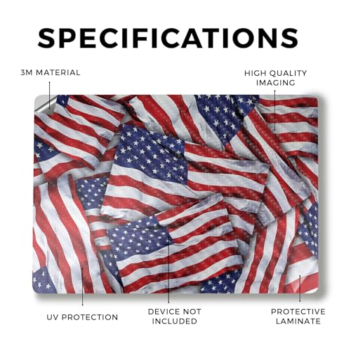 Image of Carbon Fiber Laptop Skin Compatible with Surface Laptop 7 15 inch (2024) - Patriot - Premium 3M Vinyl Protective Wrap Decal Cover - Easy to Apply | Crafted in The USA by MightySkins