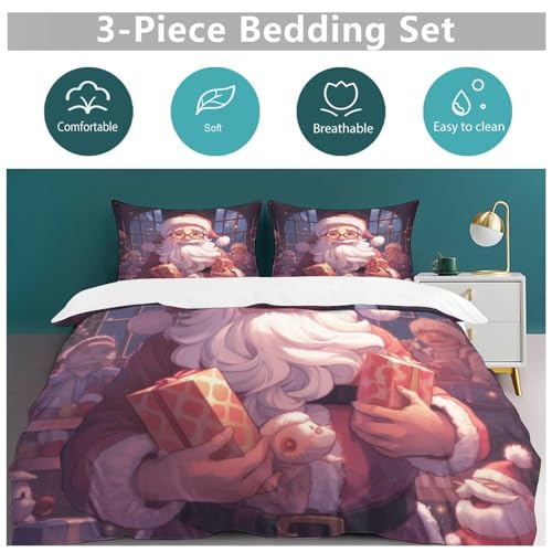 Housse de couette King 220x240 cm avec taies en microfibre douce - 4