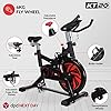 Exercise Bike 13Lbs Flywheel Cycling Exercise Stationary Bikes for users up to 175cm Cardio Indoor Workout Machine Bike Belt Drive Resistance Levels with LCD Digital Monitor & Pulse for Home Gym Lose Weight