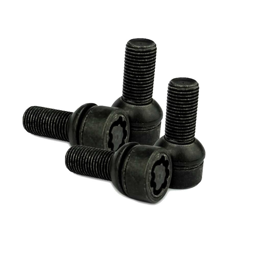 Tornillos antirrobo asiento esférico R13 2-pcs. M14x1,5 28mm FSS-1297B compatible con VW Amarok Beetle Bora Kombi Caddy III Kasten Caddy III Kombi Corr