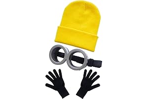 3Pcs Halloween Cosplay Costume Accessories for Man and Women Halloween Cosplay Party minion costum Yellow