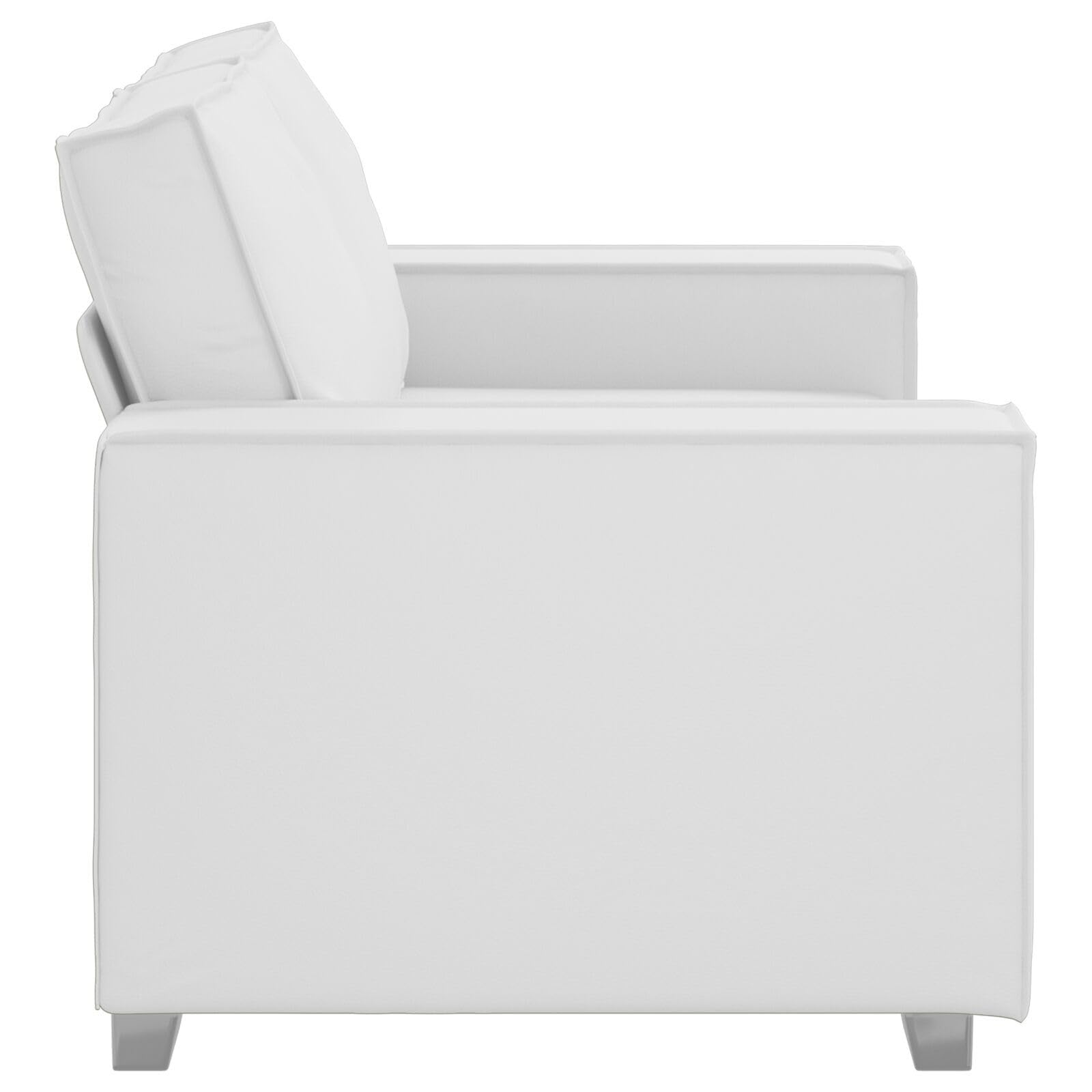 vidaXL Zweisitzer-Sofa Weiß 160 cm Kunstleder