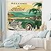 Ambesonne Retro Tapestry, Nostalgic Welcome to Cuba Print Classic Car Beach Ocean Palm Trees, Wide Wall Hanging for Bedroom Living Room Dorm, 60