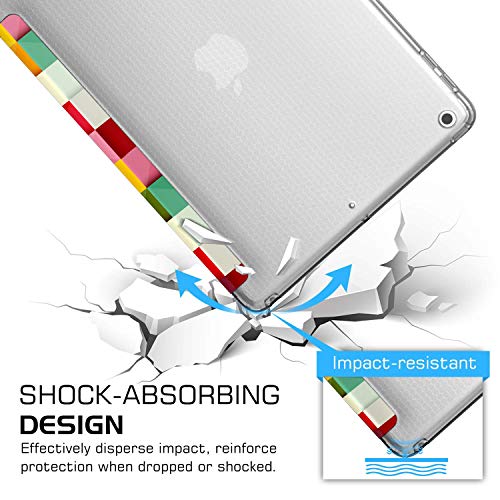 Image of DuraSafe Cases For iPad 8.3 Inch Mini 6th Gen [ Mini 6 2021 ] A2567 A2568 A2569 MK7M3HN /A MLWL3HN /A MK7R3HN /A MK7P3HN /A MLWR3HN /A MK7X3HN /A MK7V3HN /A MK893HN /A MK8E3HN /A Printed Flip Cover- Color Grid