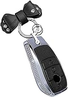 Vista 8 de HIBEYO Funda para llavero Mercedes Benz A C G E S Clase CLA CLS GLA GLC GLE GLS SLC Funda con diamantes de imitación Accesorios de automóvil