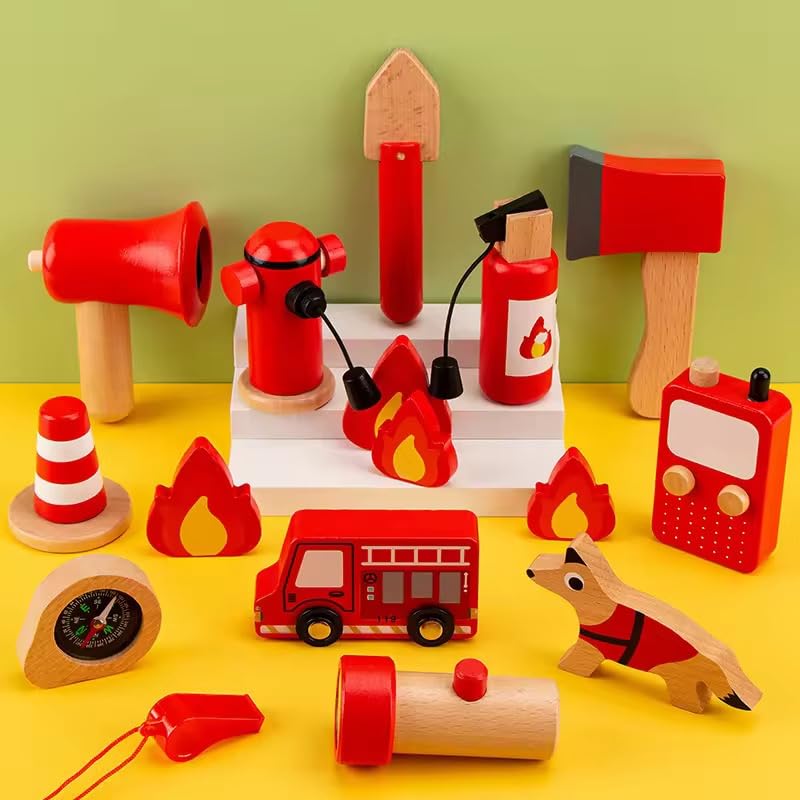 Image of Fire Fighter M2 Kids Toy Set, Pretend Play Fire Fighter Play Set, Imaginative Roleplay for Boys and Girls, Ideal Gift for Creative Playtime Adventures (Fire Fighter M2)