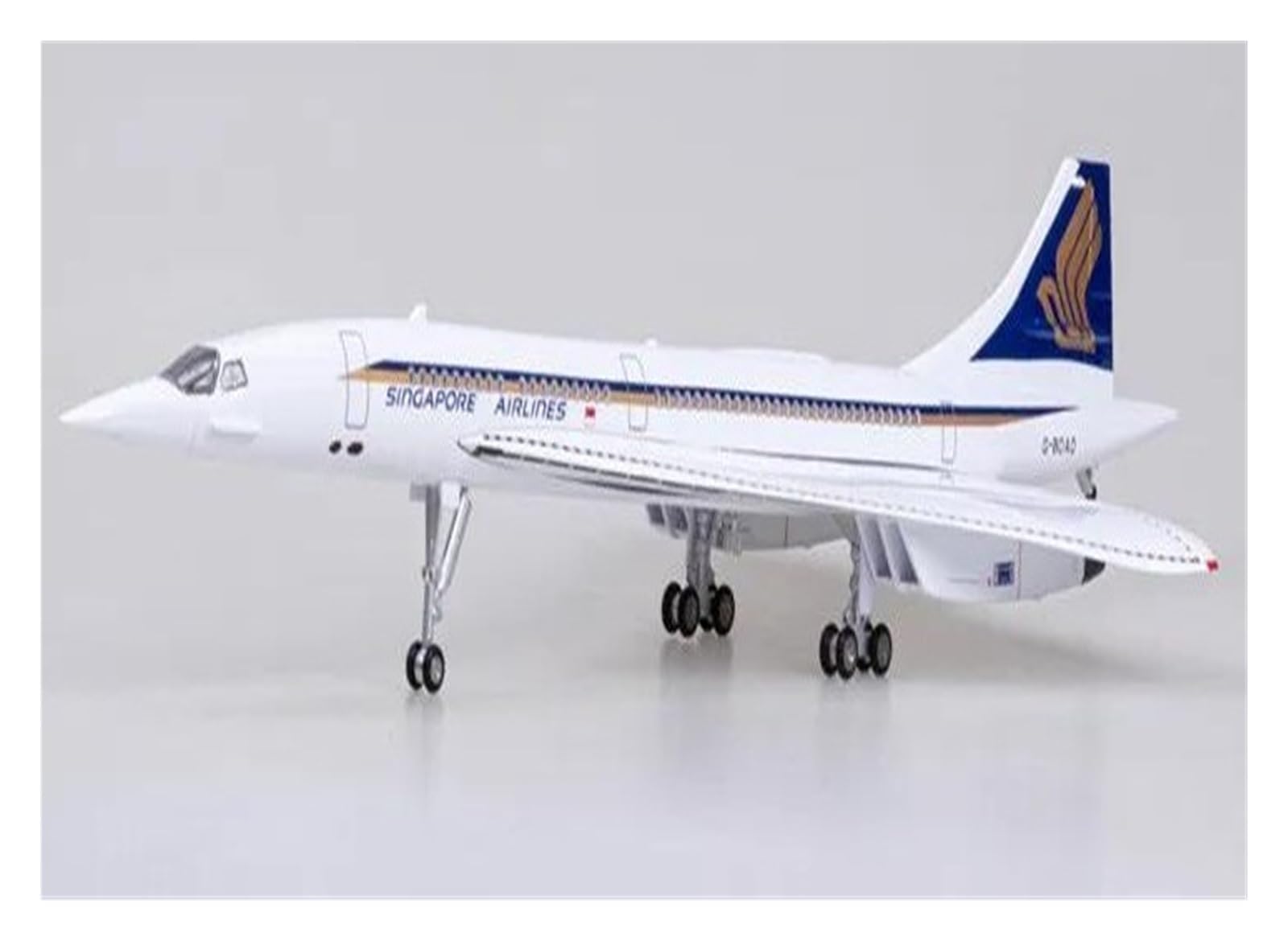 Aerobatic Flugzeug 50 cm Großes Modellflugzeug Der Airlines Concorde Aus Druckgussharz Im Maßstab 1:125 Mit Rädern Und Lichtern, Ausstellungsspielzeug(No Light)