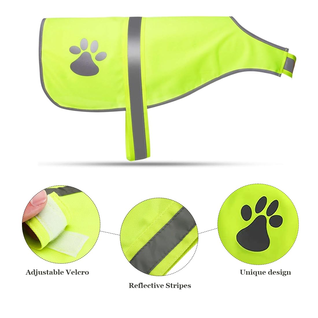 Giubbotti di sicurezza per cani Giubbotto di sicurezza riflettente per cani, alta visibilità notturna, impermeabile, leggero, comodo (taglia M)