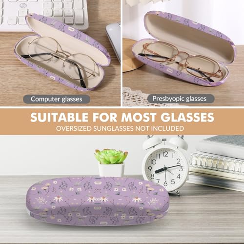 Image of Glasses Case Hard Shell,Portable Protective Eyeglasses Case, Eyeglass Holder Box with Cleaning Cloth, for men women