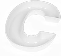 Vista 24 de Plato de cerámica para dulces y nueces, decoración para bodas y fiestas, Blanco