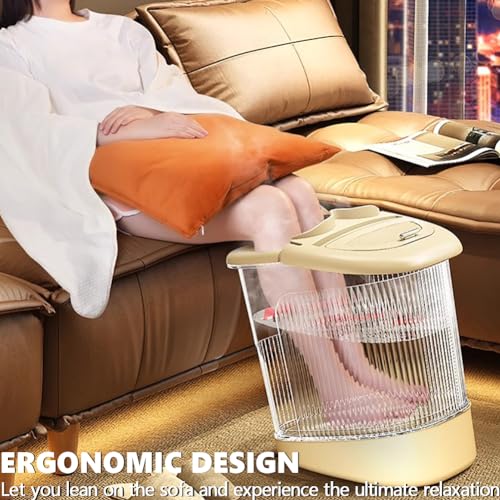 Bañera ergonómica plástica para pies con tapa naranja miniatura 2