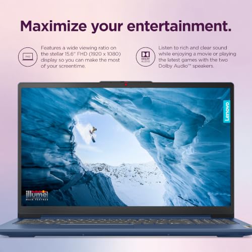 Image of Lenovo 15.6 FHD Business Laptop, Quad-Core Intel CPU 8GB DDR5 628GB Storage