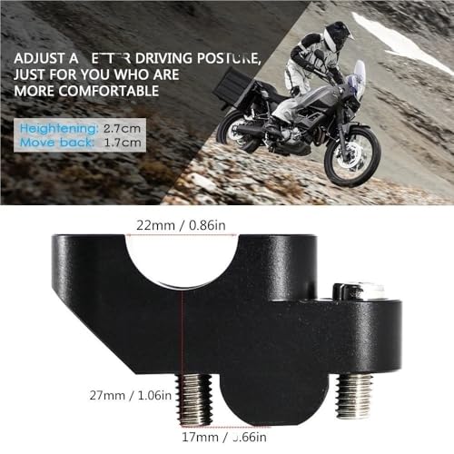 Elevadores manillar XT660Z Tenere accesorios de soporte y abrazadera de moto 7