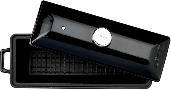 Lava Cast Bread Container/Terrine, 11x29 cm, Black