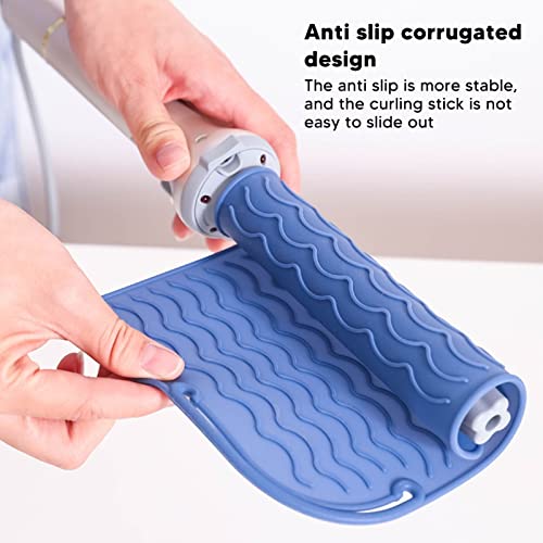 HERCHR 5 piezas tapete de silicona resistente al calor, tapete para herramientas de cabello miniatura 4