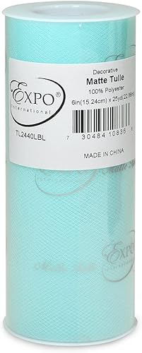 Miniatura 55 de Expo International Tul mate decorativo, tela de tul de poliéster ligero para tutús, disfraces y decoraciones de fiestas, lavable, fácil de usar, 6