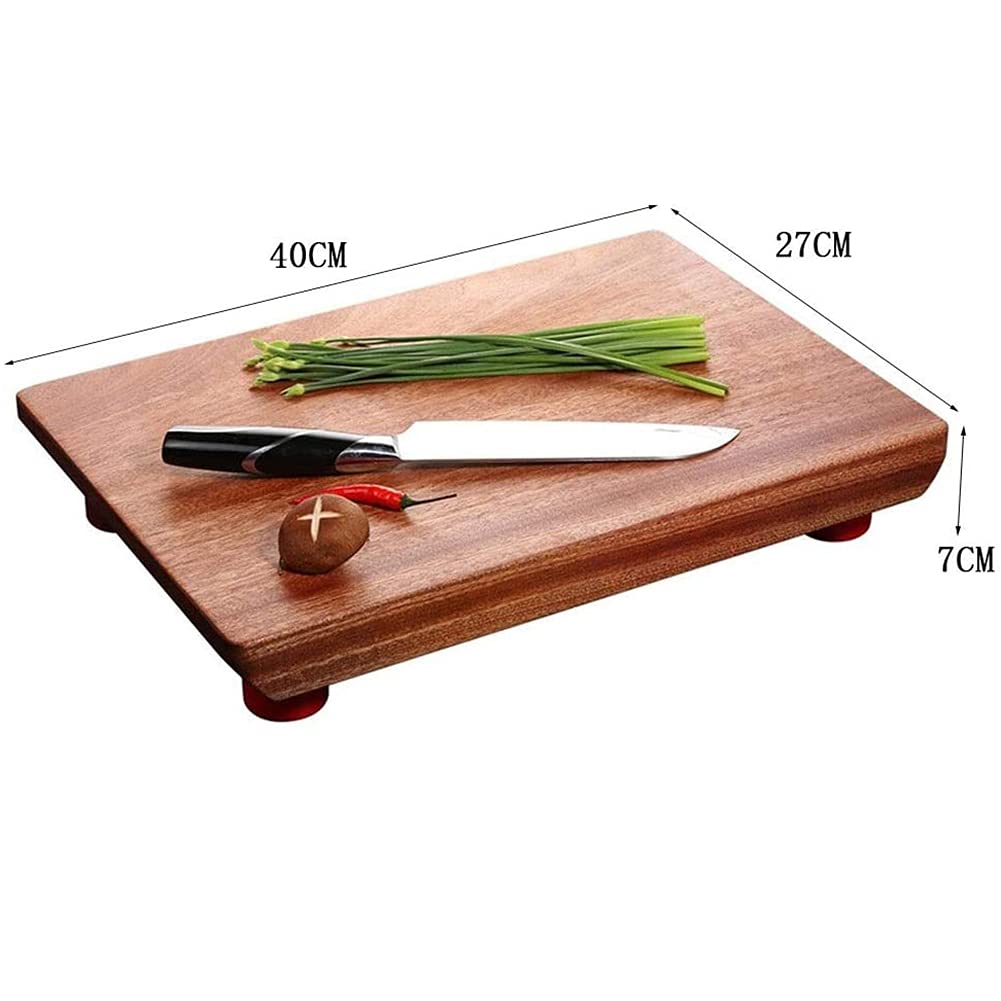 Tagliere con pastiglie del Piede, Pannelli, Tagliere per la casa in Legno massello con Collo Alto, Bordo in Superficie rotolante,40 * 27cm