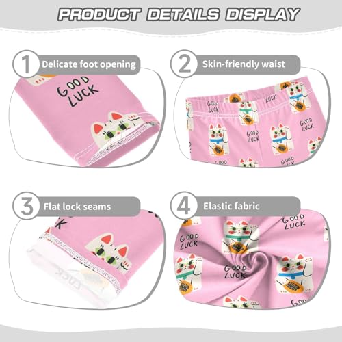 Girls Leggings Maneki Neko Cats Toddler Girls Clothes Leggings for Girls Toddler Girls Leggings 3-4T3