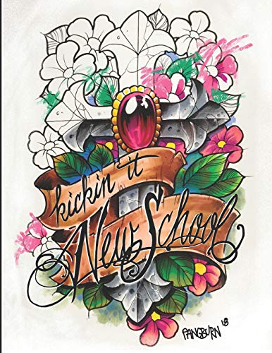 Kickin It New School: An Adult Coloring Book Of Illustrative Tattoo Designs #TOP10
