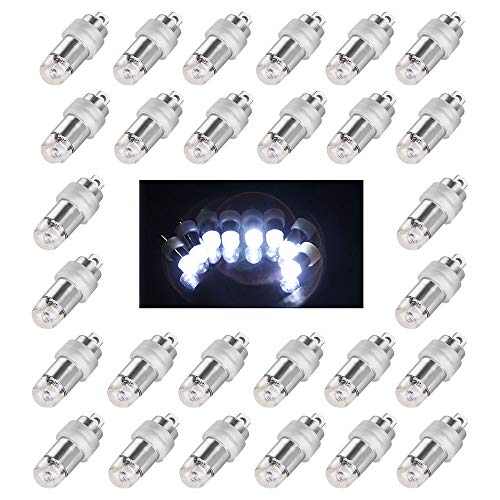 Jofan 24pcs Cool White Mini Lights Paper Lantern Lights LED Balloon Lights