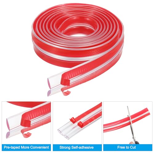 Image of PATIKIL Edge Protector Strip, 0.79IN x 13FT Children Proofing Silicone Soft Clear Corner Protectors Pre-Taped Strong Adhesive for Cabinets Tables Drawers