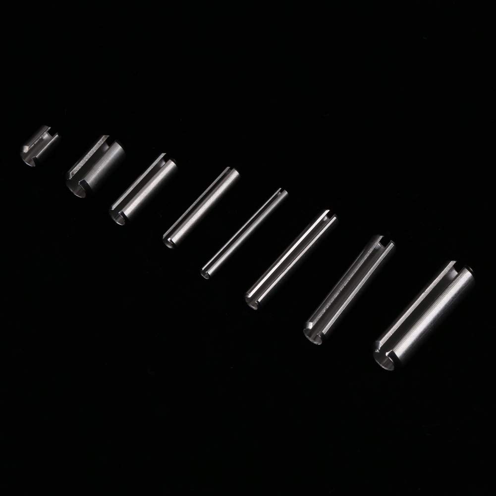 Perni a Molla, Perni di Tensione A Molla,Assortimento Spine Elastiche Con Una Scatola di Plastica in Acciaio Inox 304 M1.5/2/3/4/5/6/8