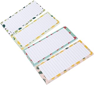 CRAFTHROU 4 Unidades De Blocos De Notas De Geladeira Para Fazer Lista De Bloco De Notas Para Ímã De Geladeira Bloco De Notas Traseiro Ímã De Volta Para Fazer Lista Semanalmente Para Fazer