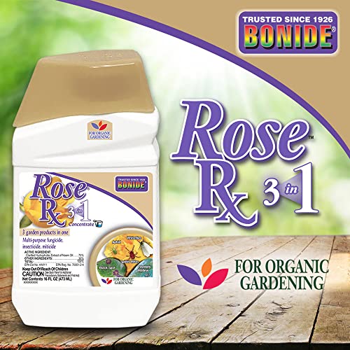 Bonide Rose Rx Multi-Purpose Fungicide, Insecticide and Miticide, 16 oz Concentrated Solution for Organic Gardening - image 2