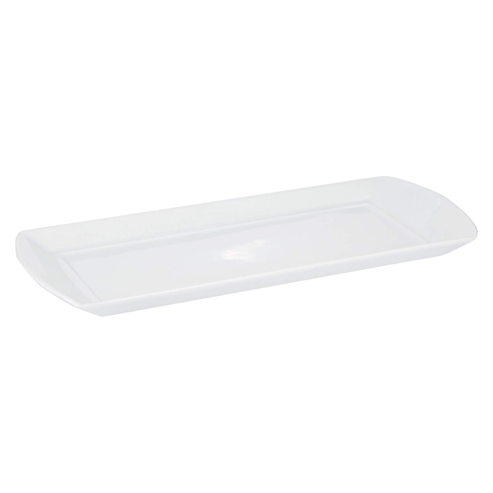 Verona Rimmed Rectangular Platter - 40 Cm - White