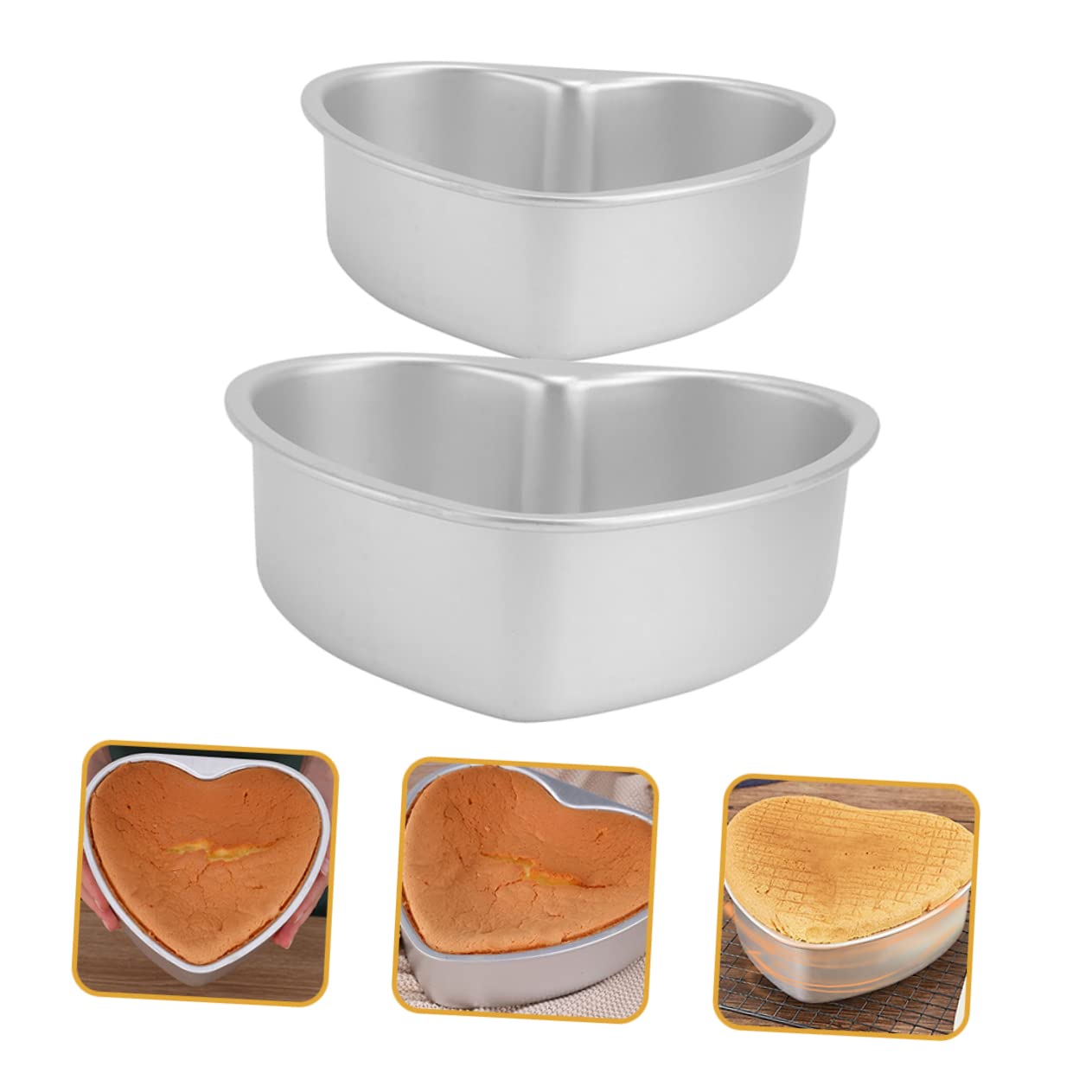 8 pièces moule à gâteau en forme de coeur moules à quiche en forme de coeur plateau à gâteau en aluminium moule à gâteau moule à gâteau moule à pain grillé moule à pizza en métal épaississement mousse
