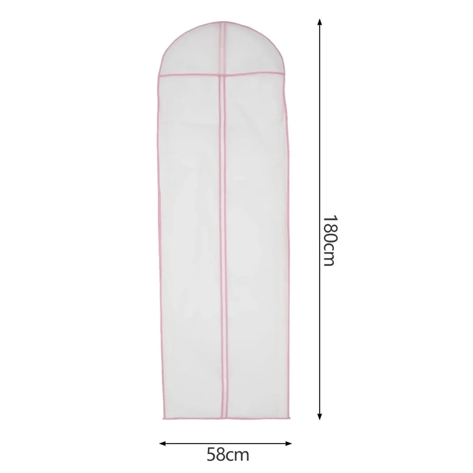 Funda Ropa Funda protectora for vestido de novia, 1/2/5 unidades, 180 cm, for colgar ropa de novia, traje, abrigo, bolsa de almacenamiento for el hogar.(5Pcs)