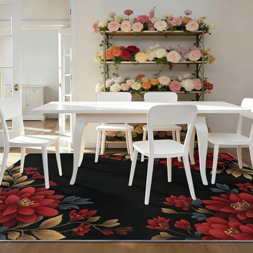 Tapis à poils courts lavable déco chambre et salon 60x110 - 4
