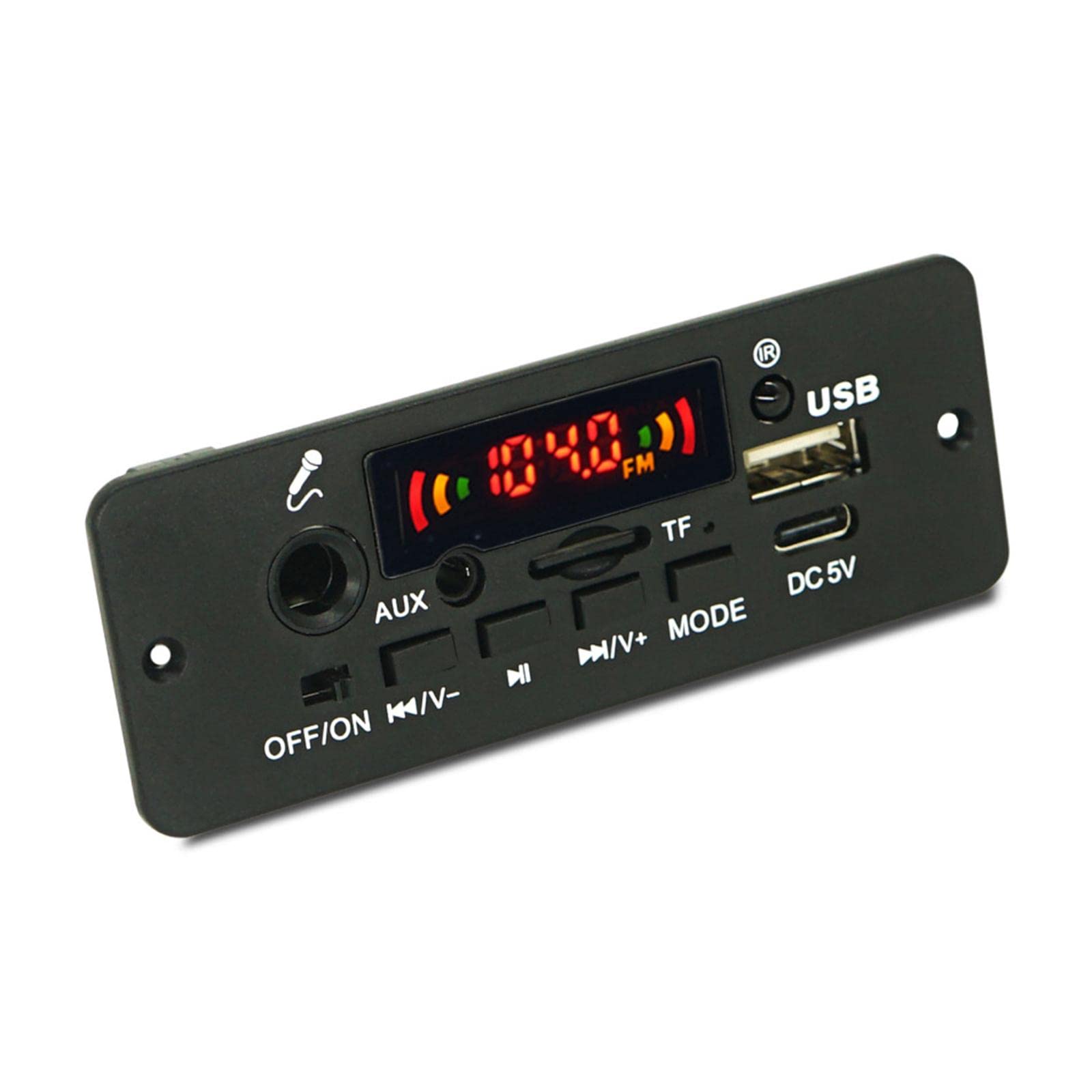 MP3 Decoder Board Support Recording Microphone Support TF USB 2x5W Amplifier