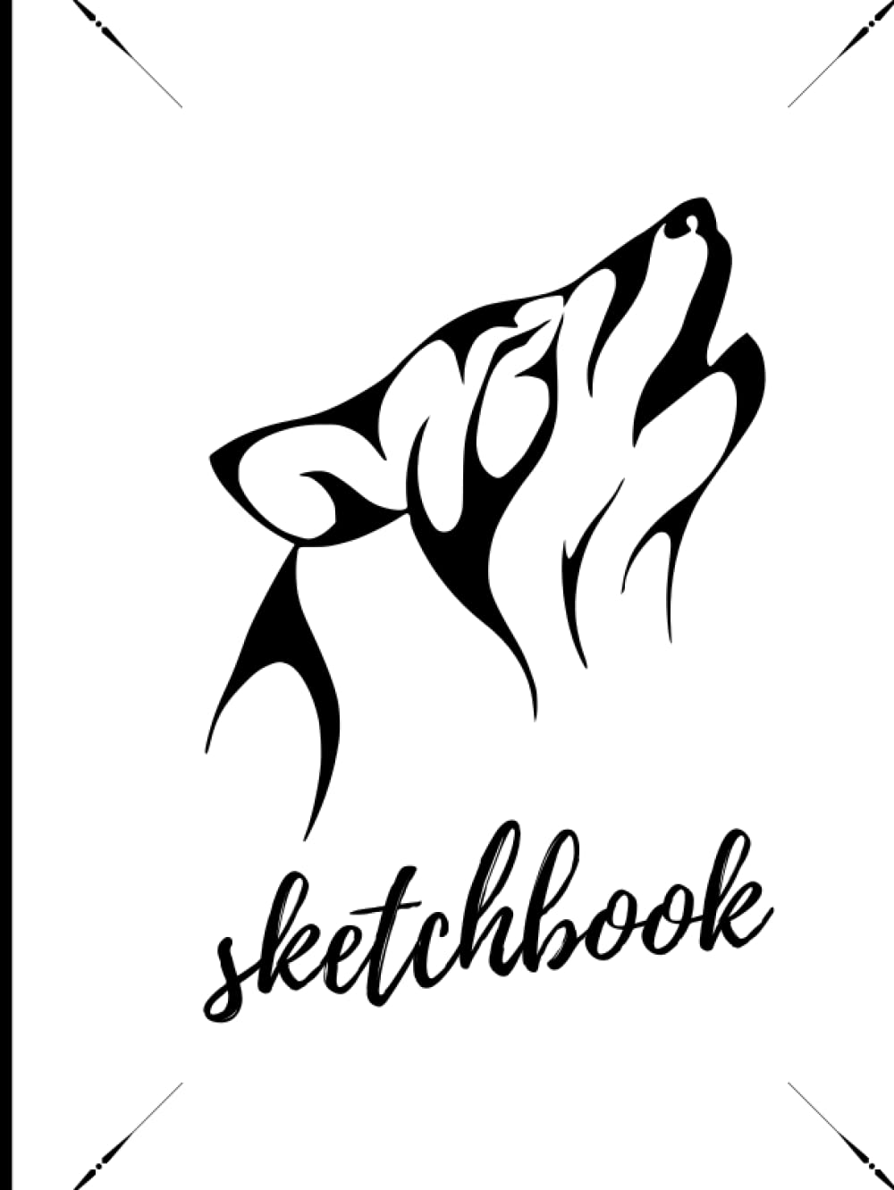 SKETCHBOOK WHITE PAGE | ANIMAL DESIGN SKETCHBOOK | WOLF DESIGN SKETCHBOOK :: The Blank White Paper | 8.5x11 inc. 120 pages | for sketching, ... and more | ideal size blank white paper.