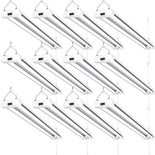 Sunco Lighting 12 Pack LED Utility Shop Light, 4 FT, Linkable Integrated Fixture