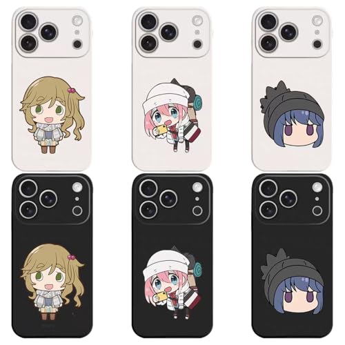 SANAKU ゆるキャン△ スマホケース 携帯カバー 志摩リン 各務原なでしこ 犬山あおい スマホカバー iphone 16 ケース 携帯電話カバー Iphone16e/15/se3ケース シリカゲル 柔らかい殻 iPhone多機種対応 (iPhone16