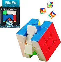 Cubo Mágico Profissional 3x3x3 Colorido Original Fácil Manuseio Ajuste de Pressão e Giro Rápido Tamanho 5,5Cm